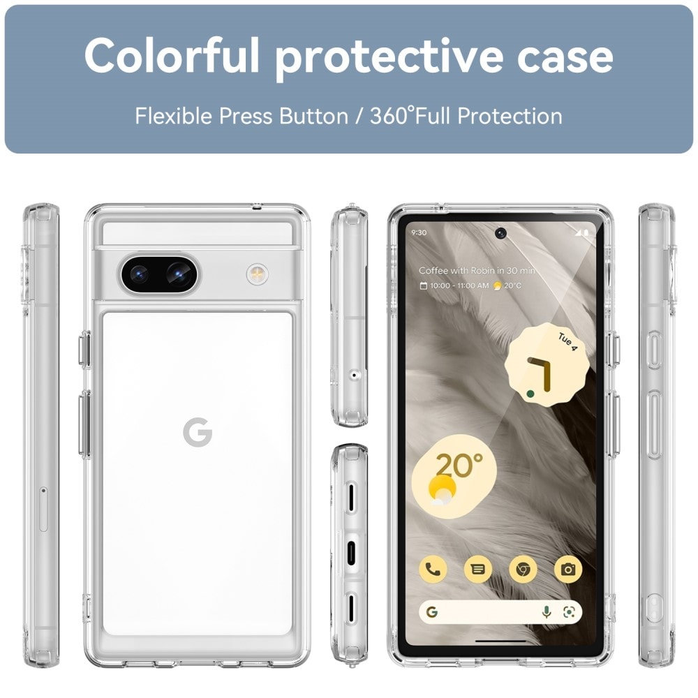 Google Pixel 7a Crystal Hybrid-cover, Gennemsigtig