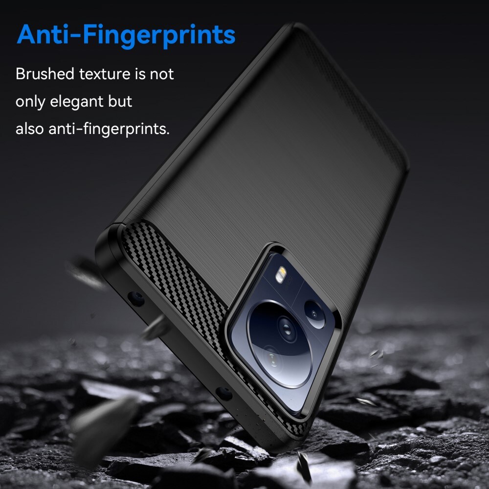 Xiaomi 13 Lite TPU-cover Brushed, Sort