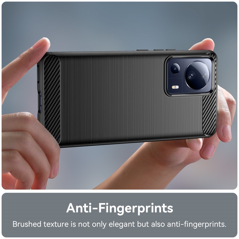 Xiaomi 13 Lite TPU-cover Brushed, Sort