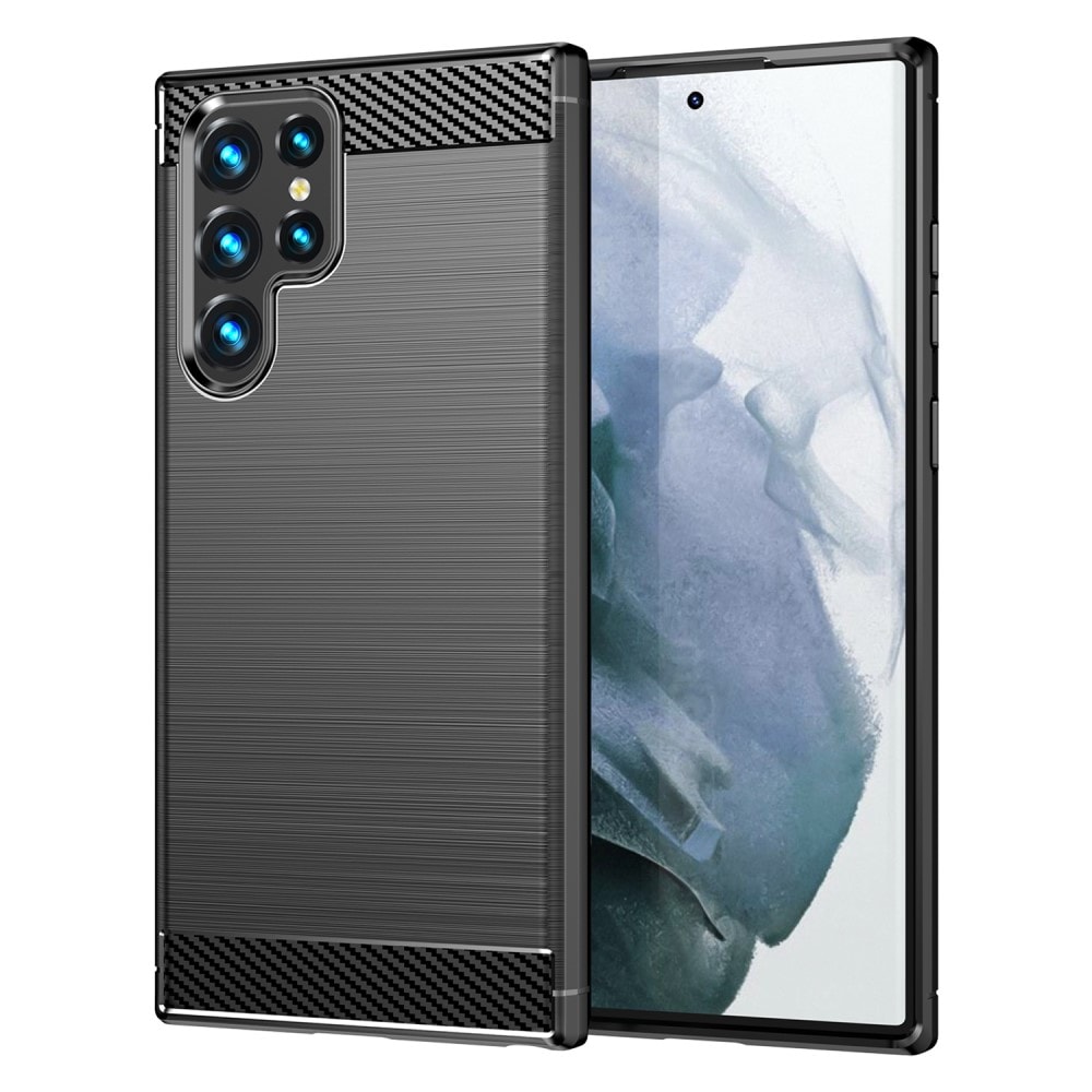 Samsung Galaxy S23 Ultra TPU-cover Brushed, Sort