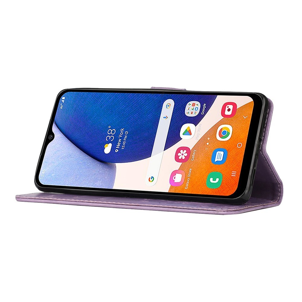 Samsung Galaxy A54 Mobiletui med sommerfugle, Lilla