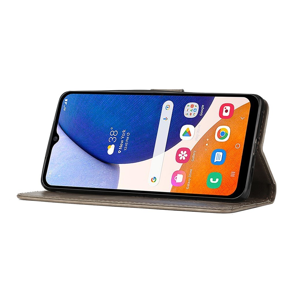 Samsung Galaxy A54 Mobiletui med sommerfugle, Grå