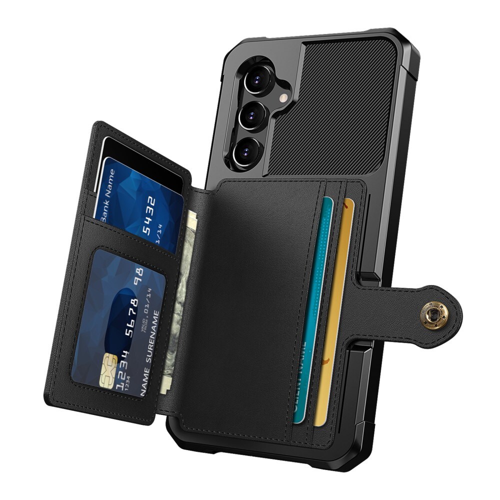 Samsung Galaxy A54 Stødsikkert mobilcover med pung, Sort