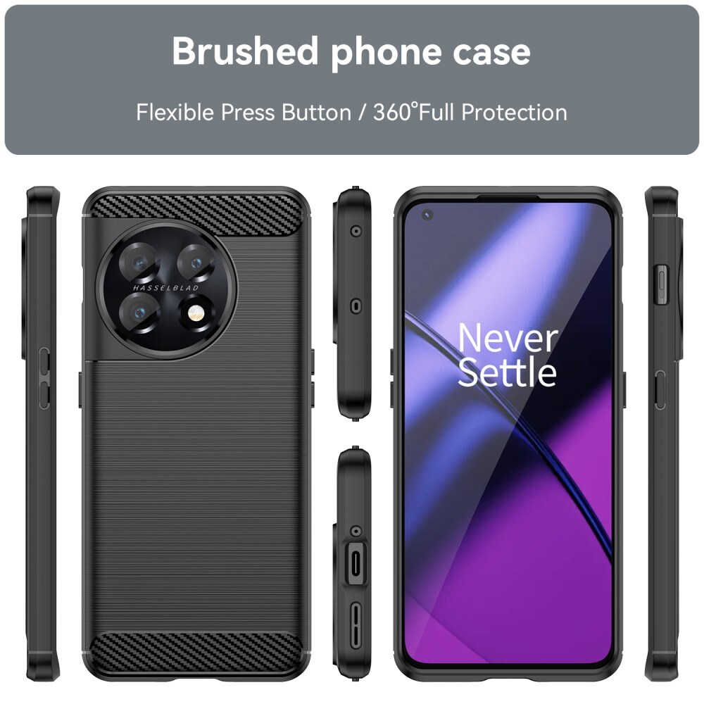  OnePlus 11 TPU-cover Brushed, Sort