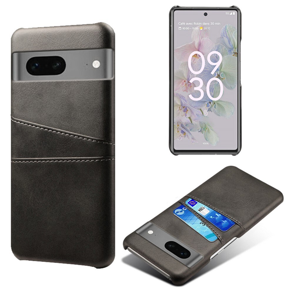 Google Pixel 7a Smart cover med 2 kortholdere, Sort