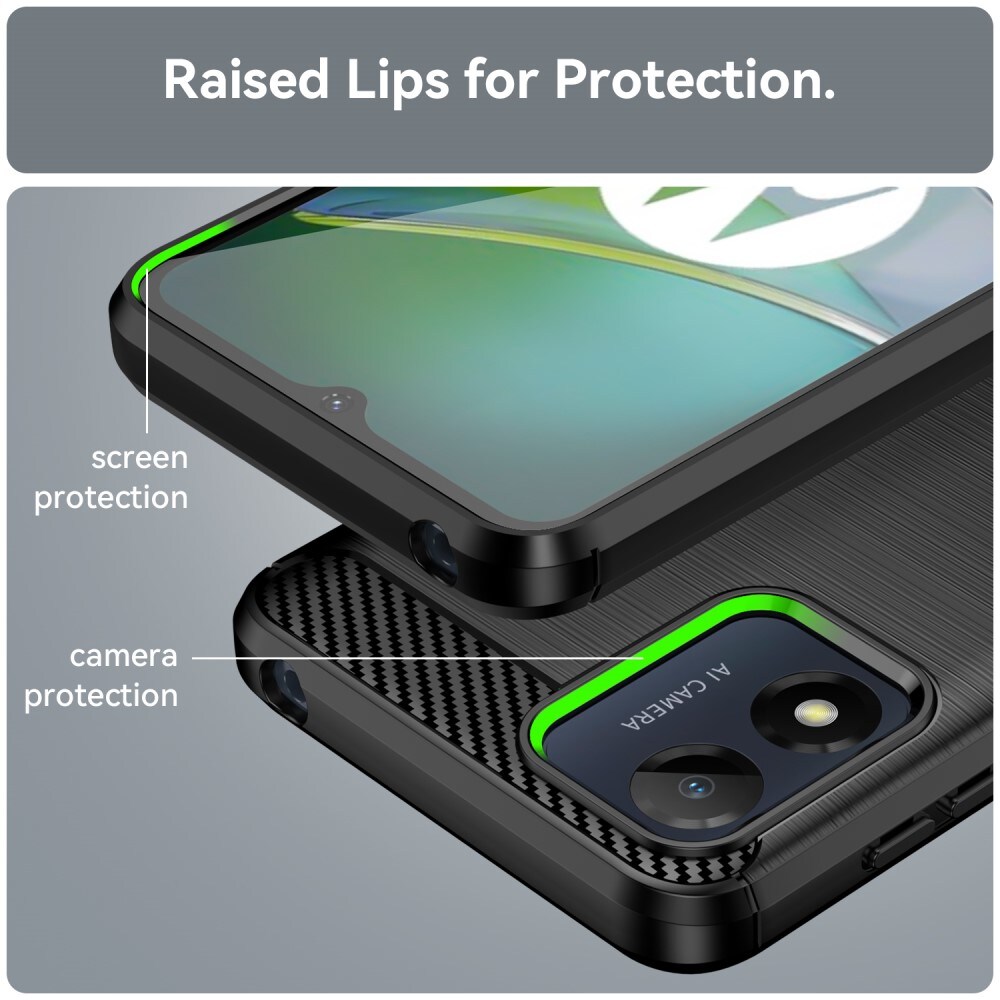 Motorola Moto E13 TPU-cover Brushed, Sort