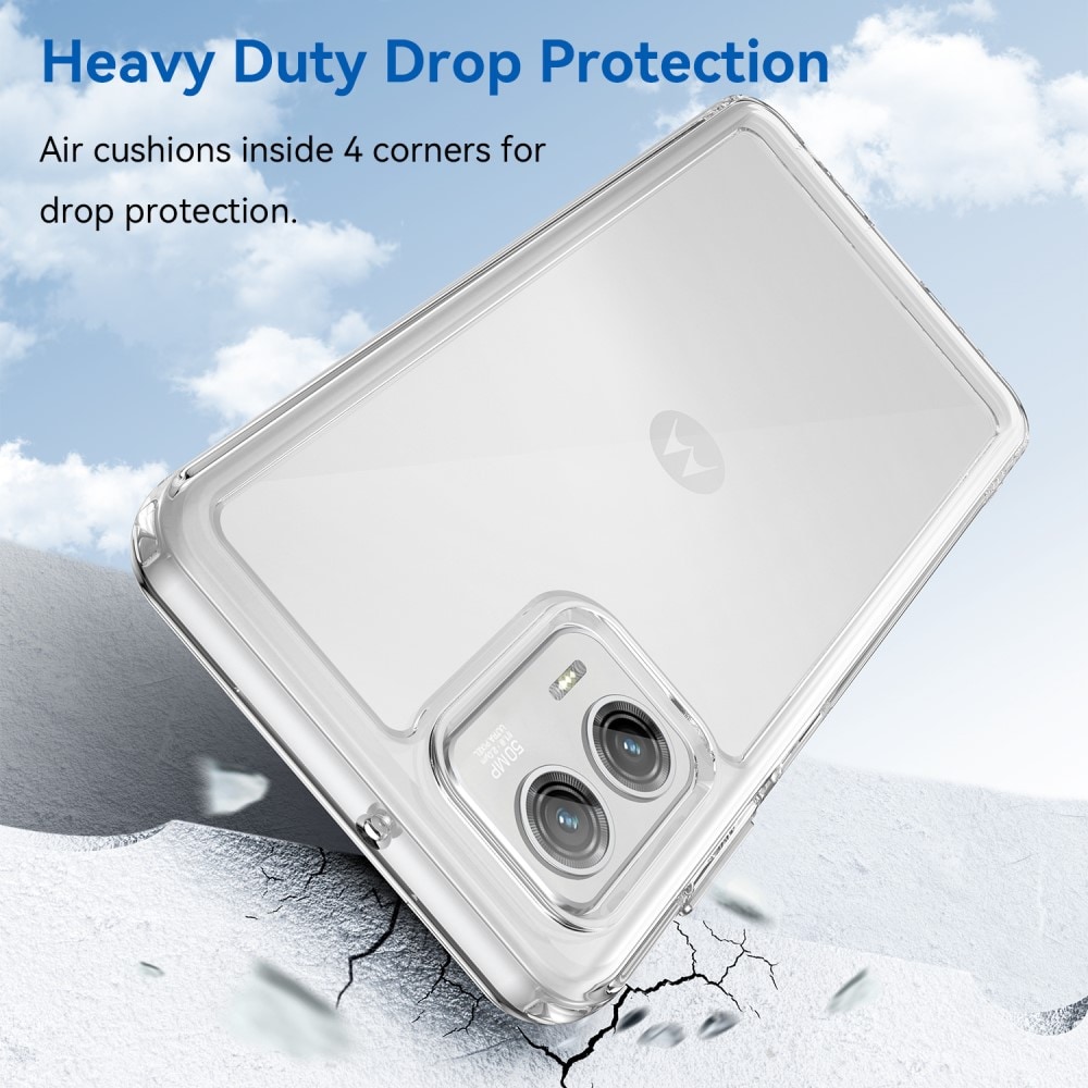 Motorola Moto G73 Crystal Hybrid-cover, Gennemsigtig