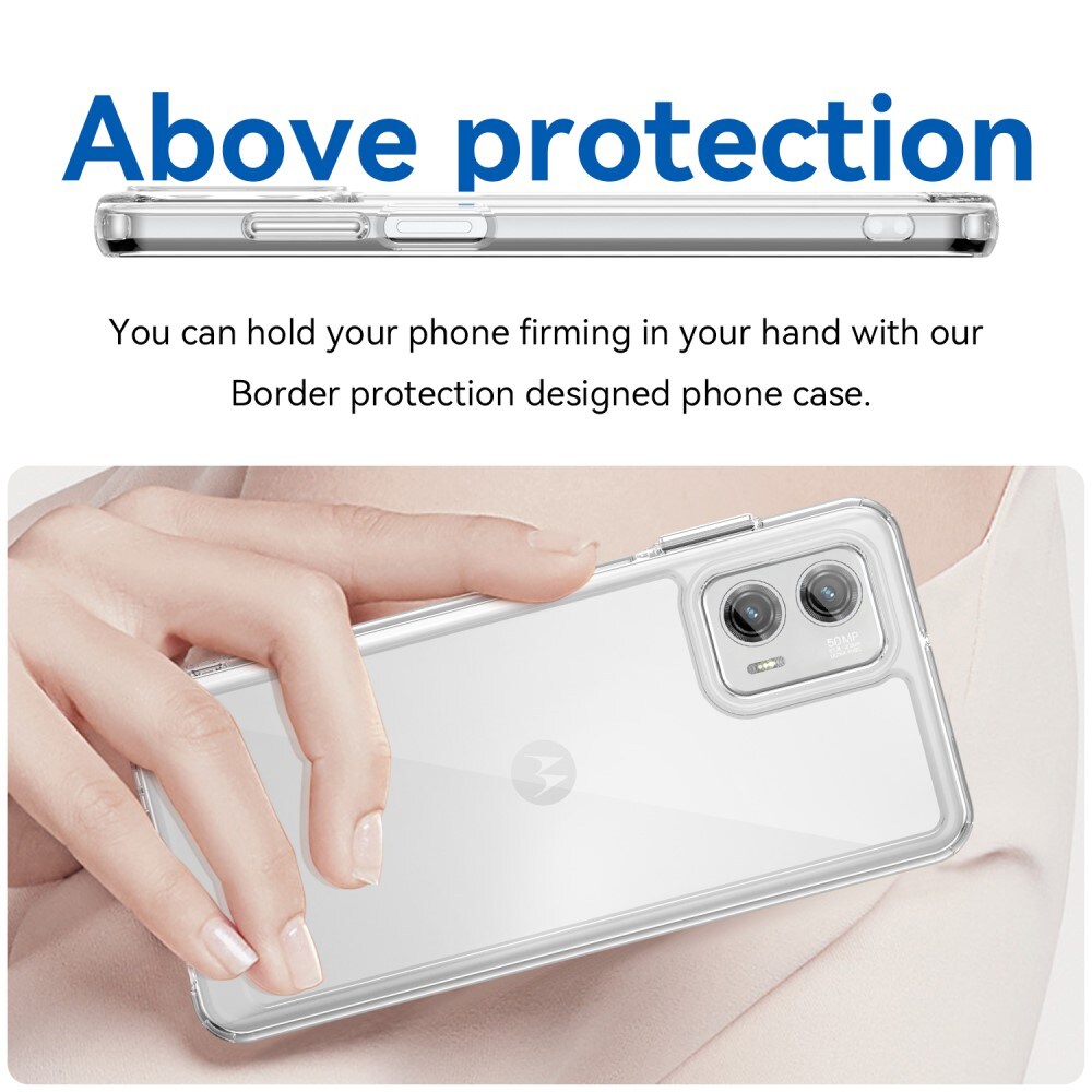 Motorola Moto G73 Crystal Hybrid-cover, Gennemsigtig
