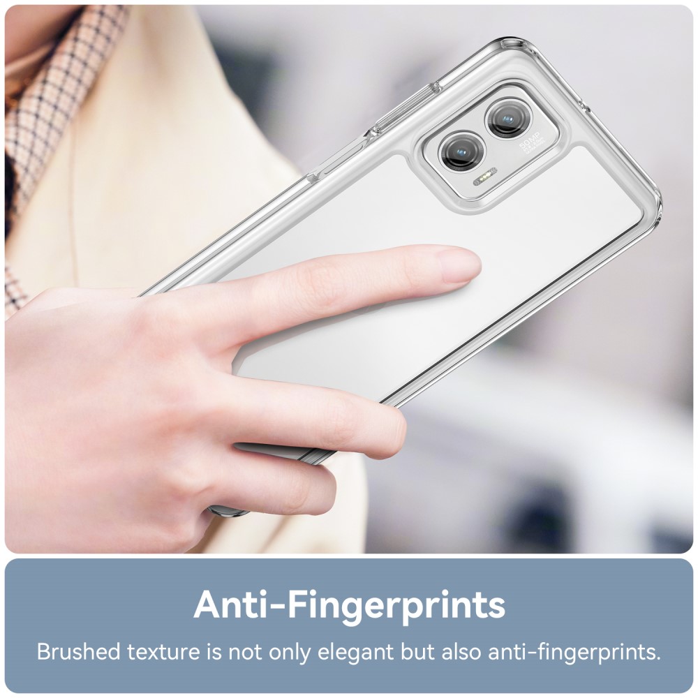 Motorola Moto G73 Crystal Hybrid-cover, Gennemsigtig