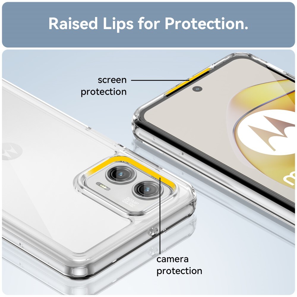 Motorola Moto G73 Crystal Hybrid-cover, Gennemsigtig