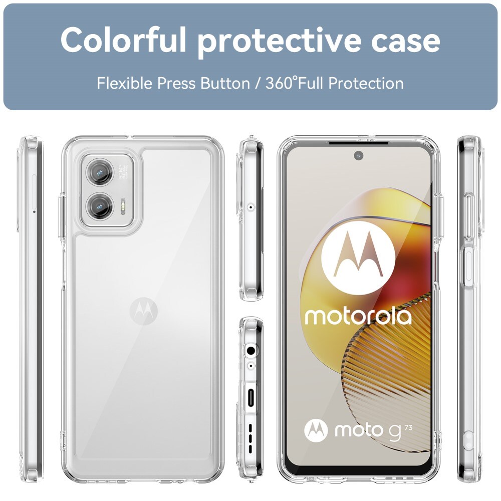 Motorola Moto G73 Crystal Hybrid-cover, Gennemsigtig