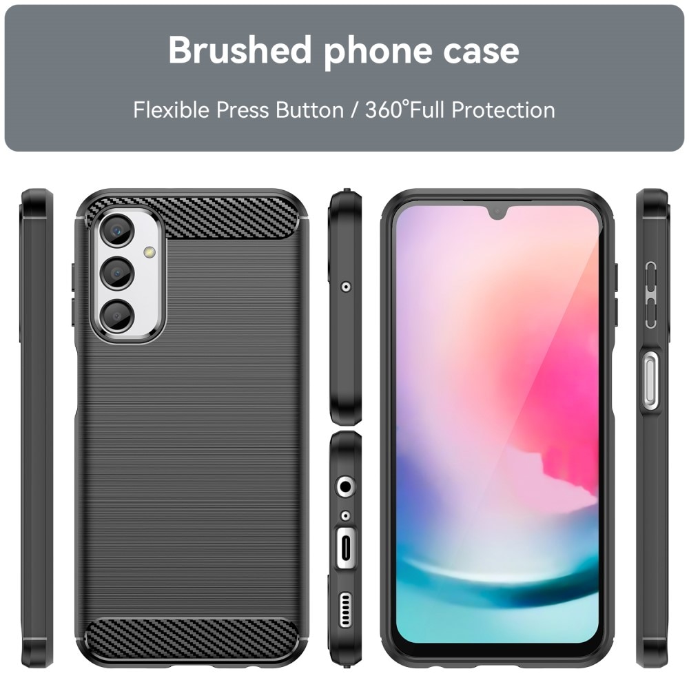 Samsung Galaxy A24 TPU-cover Brushed, Sort