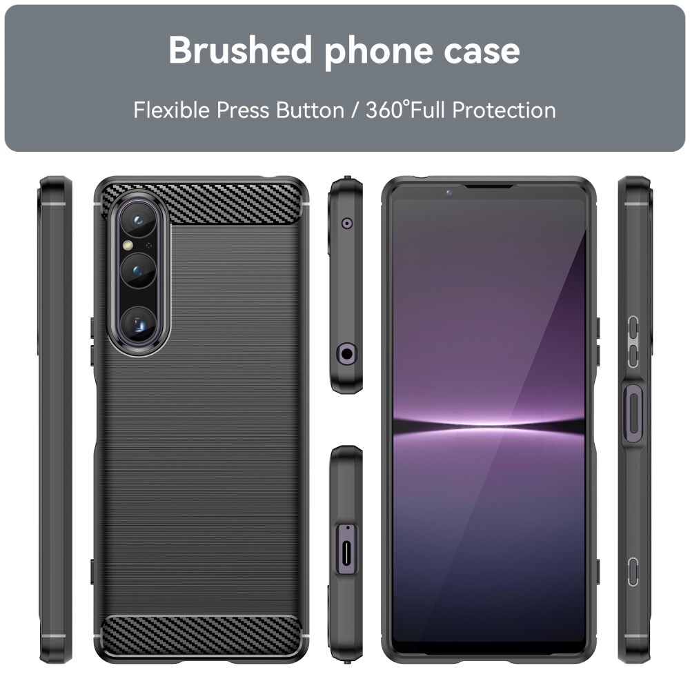 Sony Xperia 1 V TPU-cover Brushed, Sort