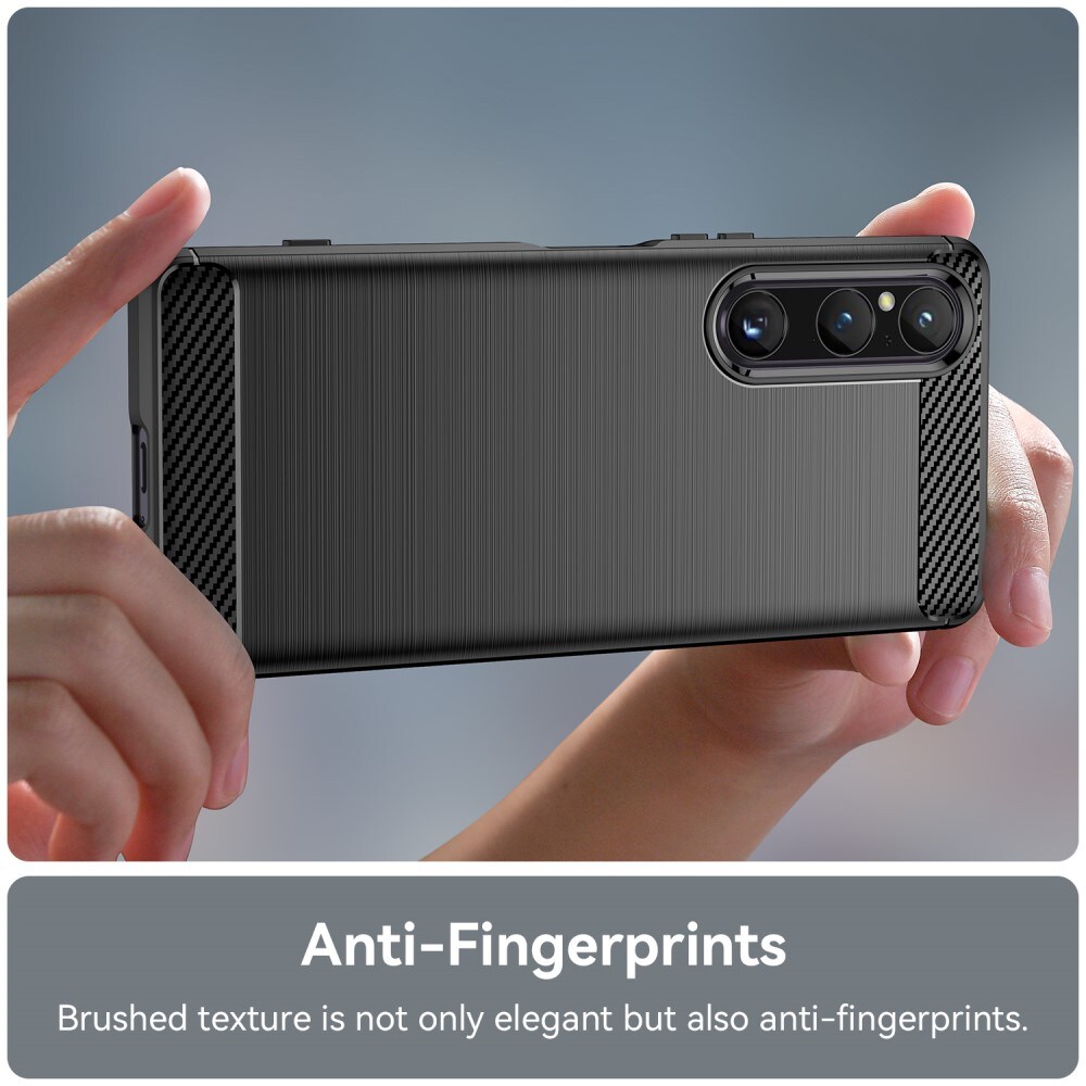 Sony Xperia 1 V TPU-cover Brushed, Sort