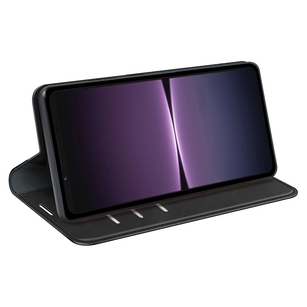 Sony Xperia 1 V Slankt etui med kortholder, Sort