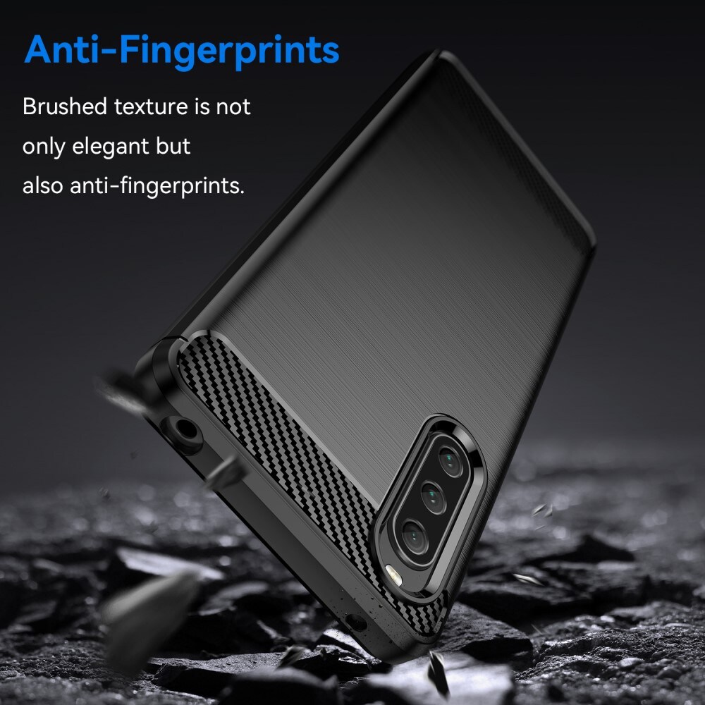 Sony Xperia 10 V TPU-cover Brushed, Sort