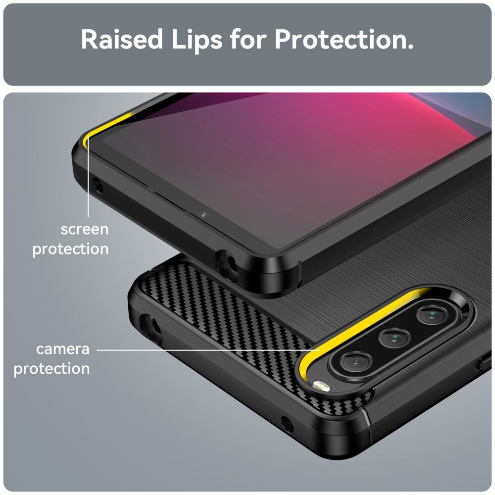 Sony Xperia 10 V TPU-cover Brushed, Sort