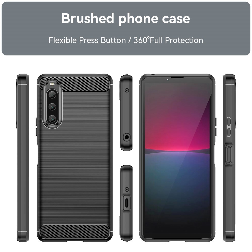 Sony Xperia 10 V TPU-cover Brushed, Sort
