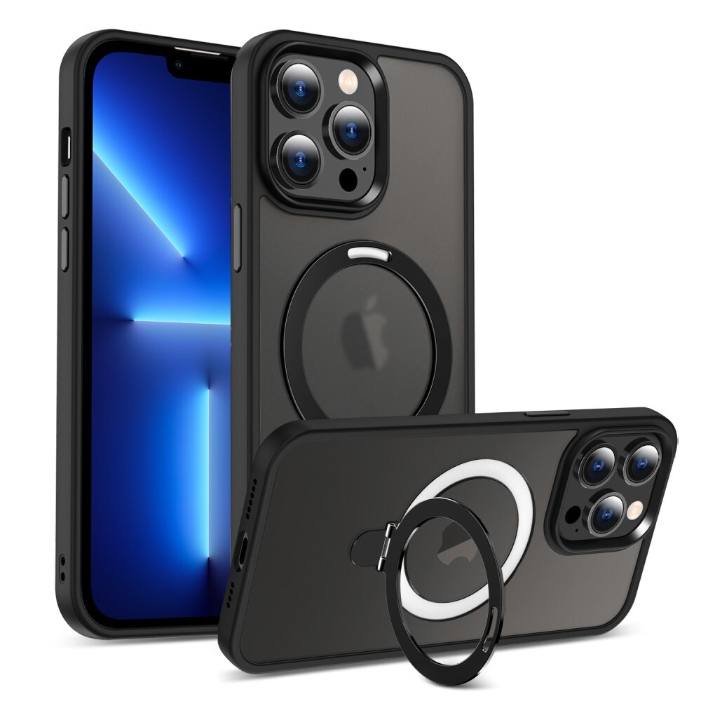 iPhone 13 Pro Max MagSafe hybridcover med stativfunktion, Sort