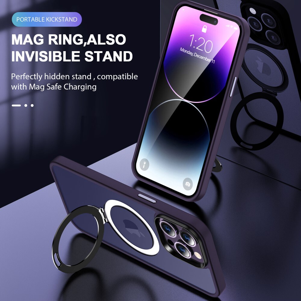 iPhone 14 Pro MagSafe hybridcover med stativfunktion, Violet