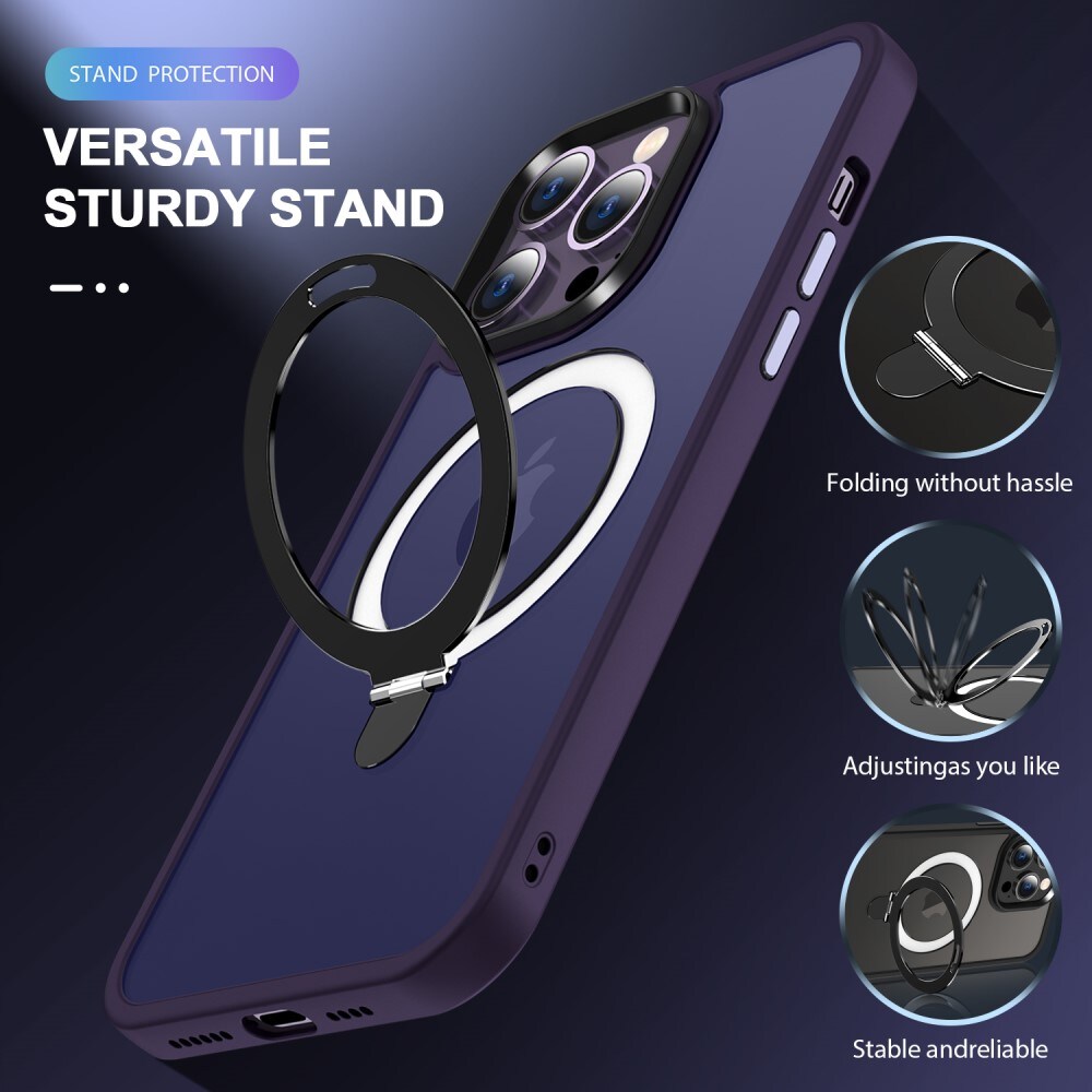 iPhone 14 Pro MagSafe hybridcover med stativfunktion, Violet