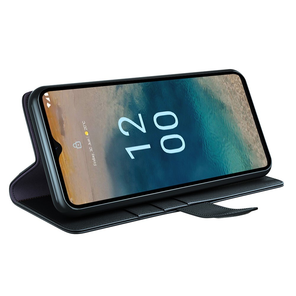  Nokia G22 Slankt mobiletui i ægte læder, Sort