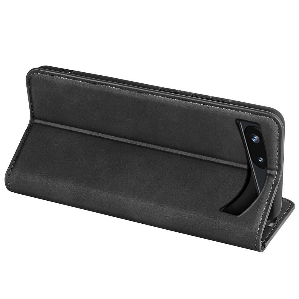 Google Pixel 7a Slankt etui med kortholder, Sort