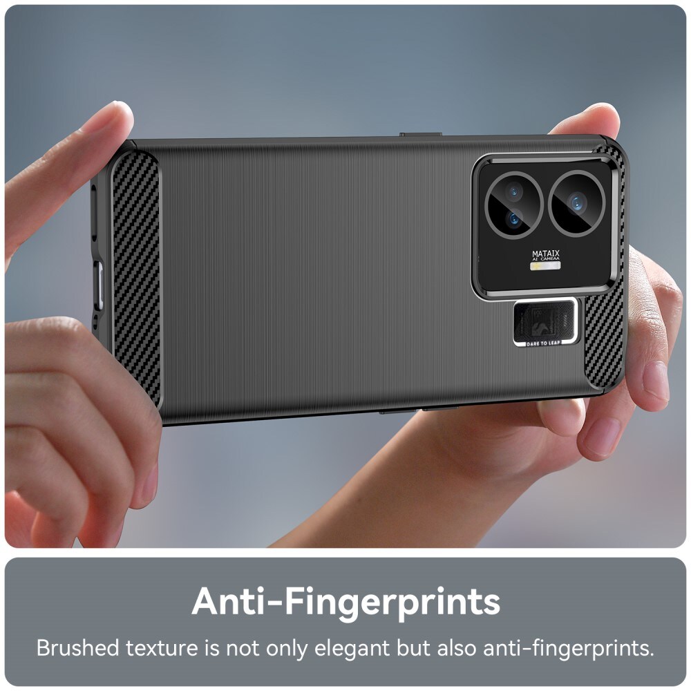  Realme GT3 TPU-cover Brushed, Sort