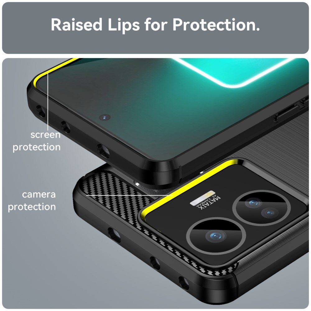 Realme GT3 TPU-cover Brushed, Sort