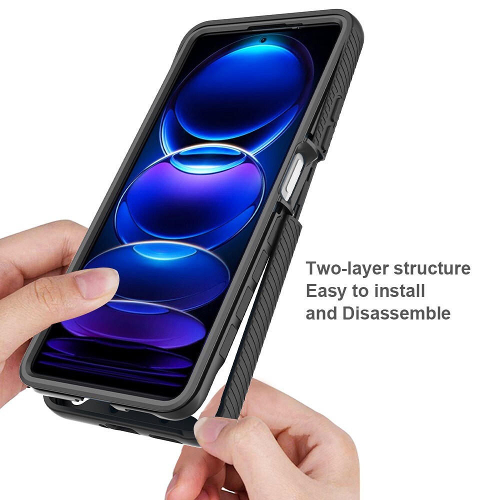 Xiaomi Redmi Note 12 Mobilcover Full Protection, Sort