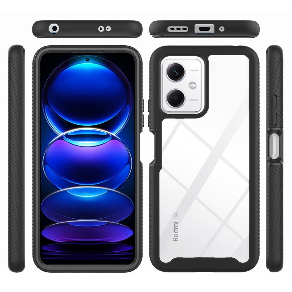 Xiaomi Redmi Note 12 Mobilcover Full Protection, Sort
