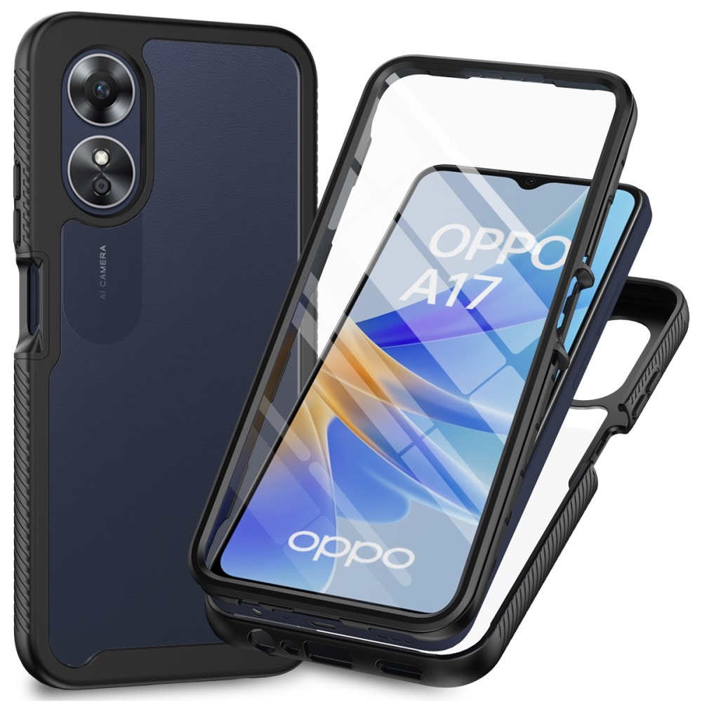 Oppo A17 Mobilcover Full Protection, Sort