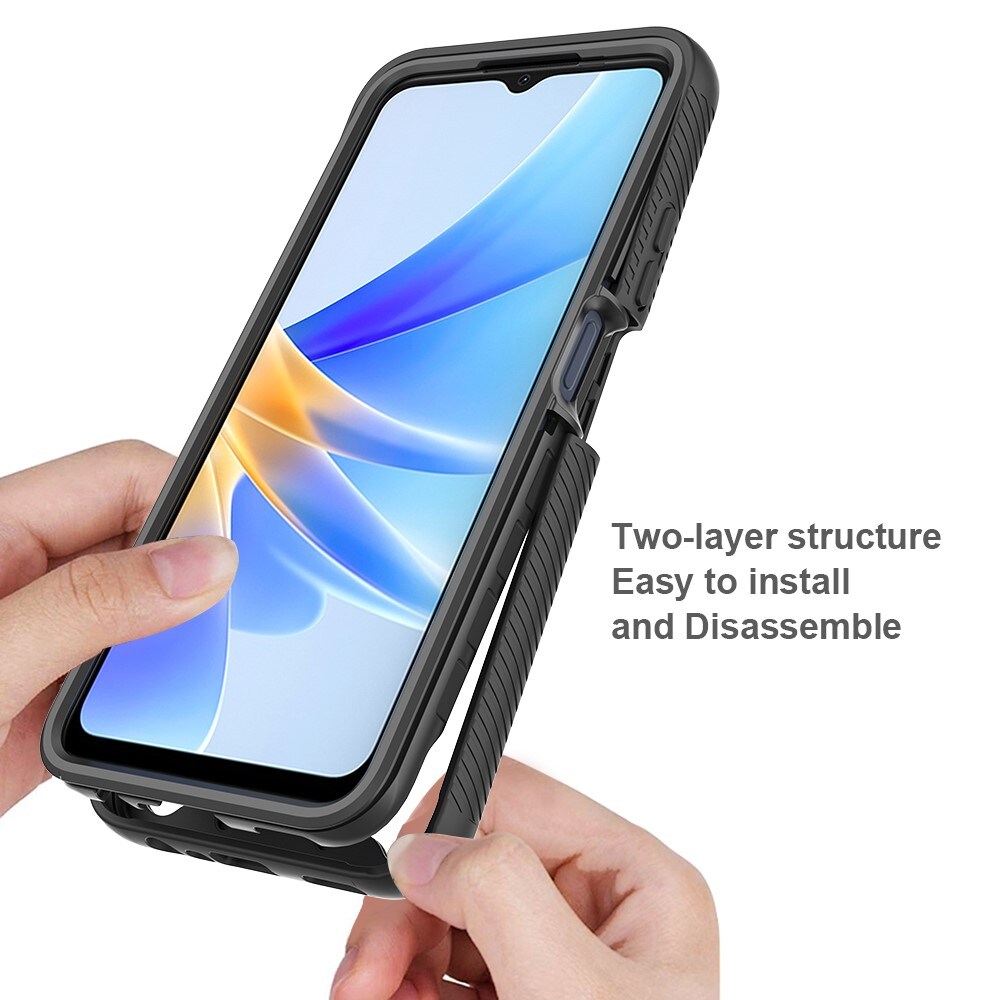 Oppo A17 Mobilcover Full Protection, Sort