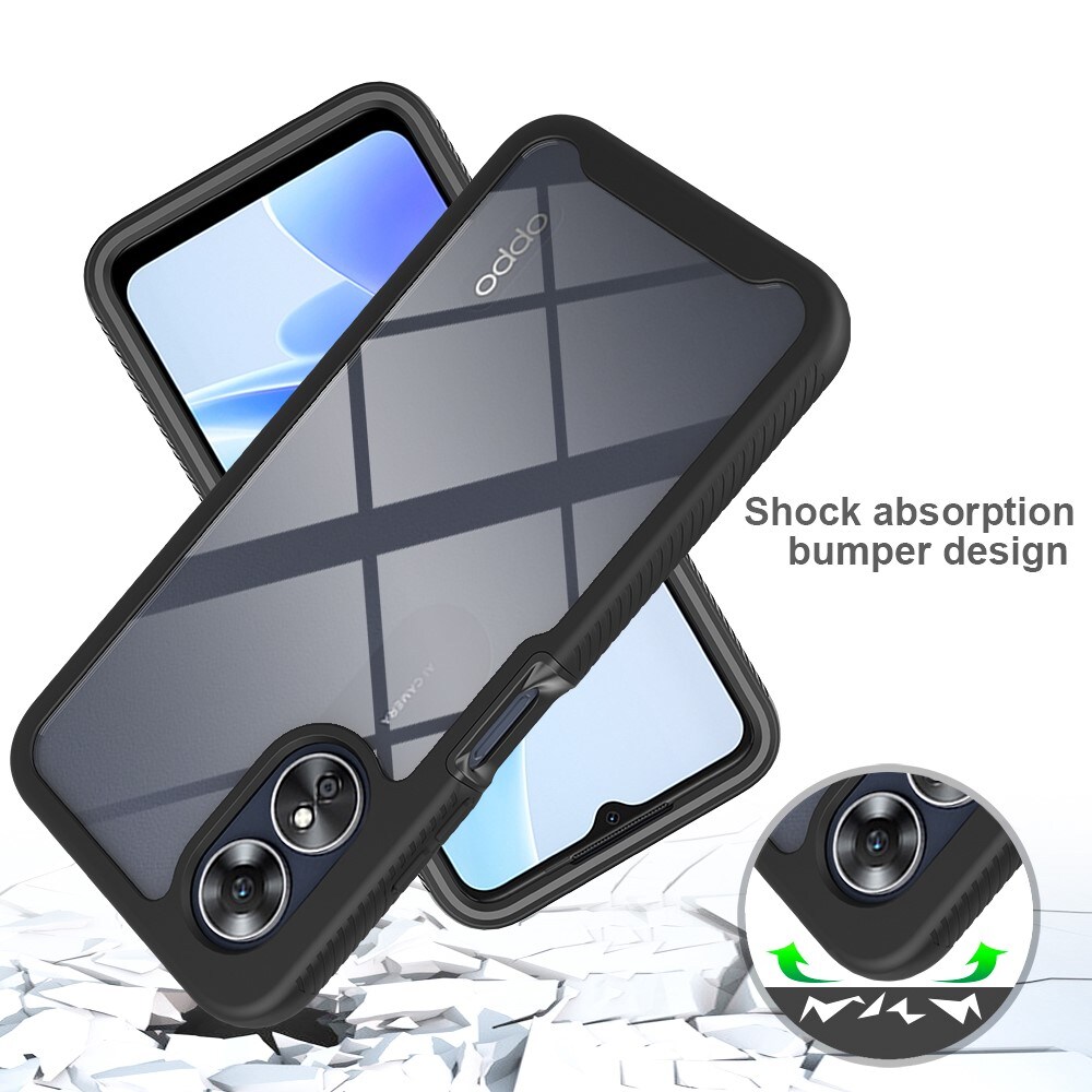 Oppo A17 Mobilcover Full Protection, Sort