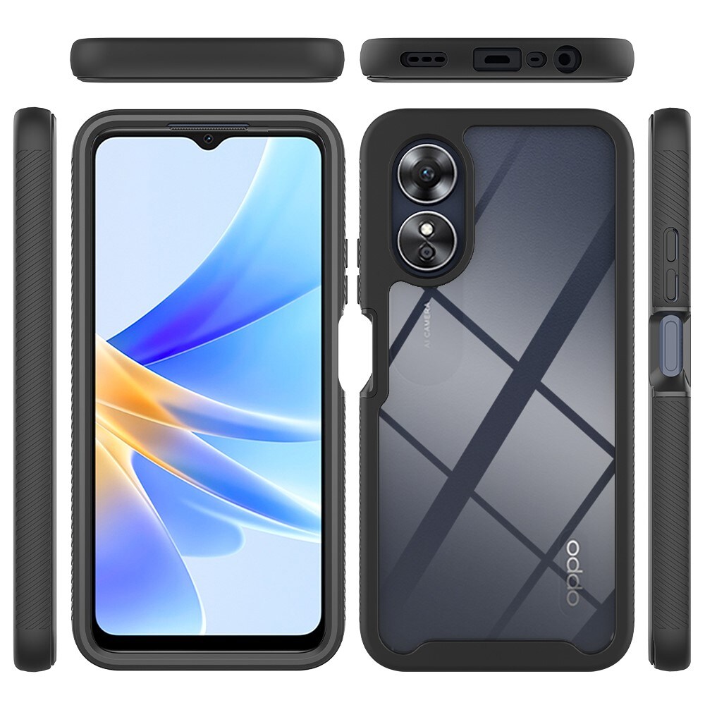 Oppo A17 Mobilcover Full Protection, Sort