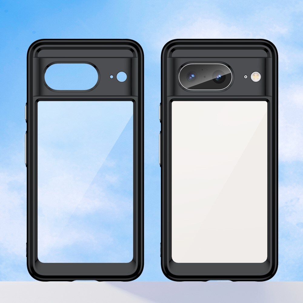 Google Pixel 8 Crystal Hybrid-cover, Sort