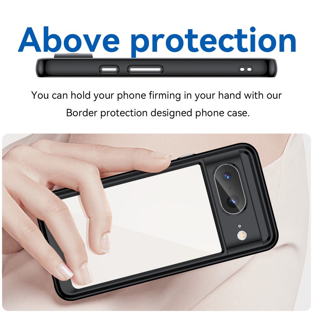 Google Pixel 8 Crystal Hybrid-cover, Sort