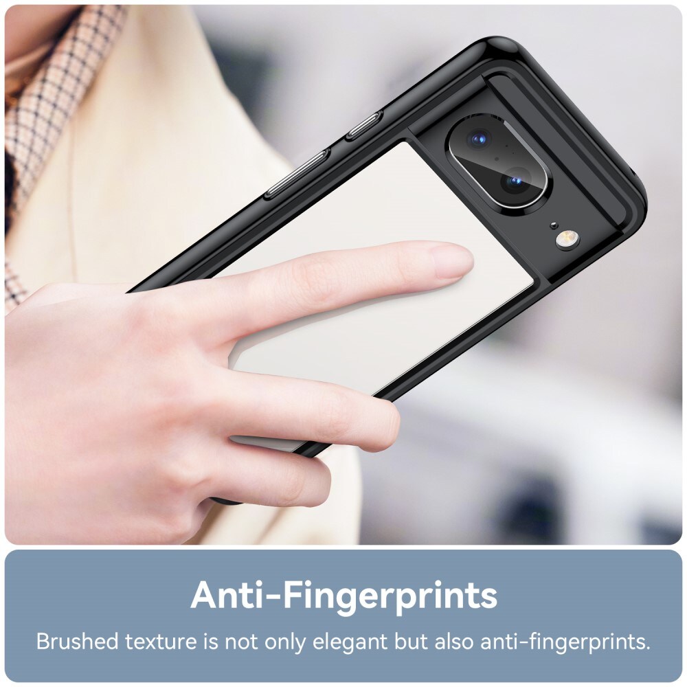 Google Pixel 8 Crystal Hybrid-cover, Sort