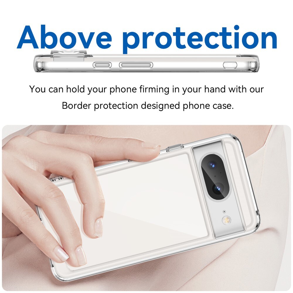 Google Pixel 8 Crystal Hybrid-cover, Gennemsigtig