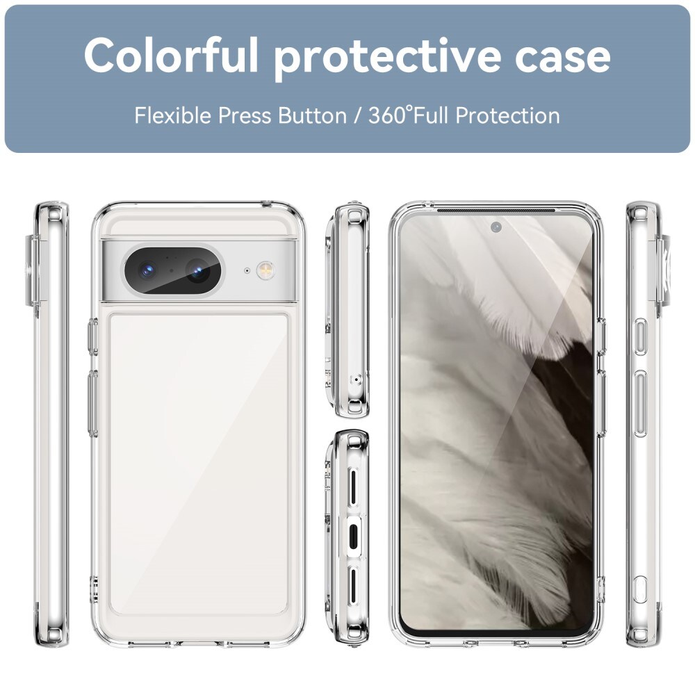Google Pixel 8 Crystal Hybrid-cover, Gennemsigtig