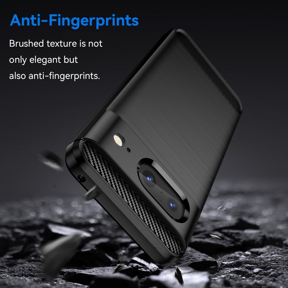 Google Pixel 8 TPU-cover Brushed, Sort