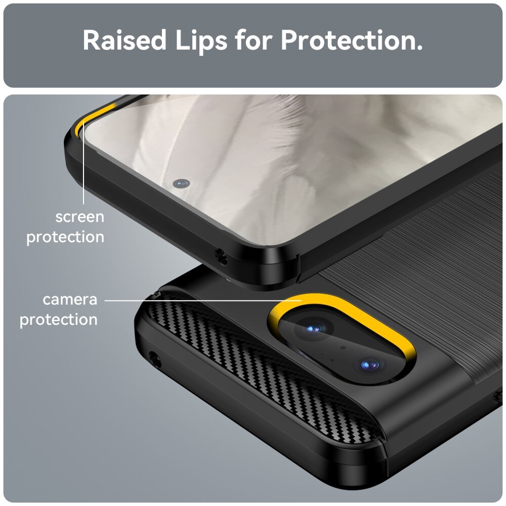 Google Pixel 8 TPU-cover Brushed, Sort