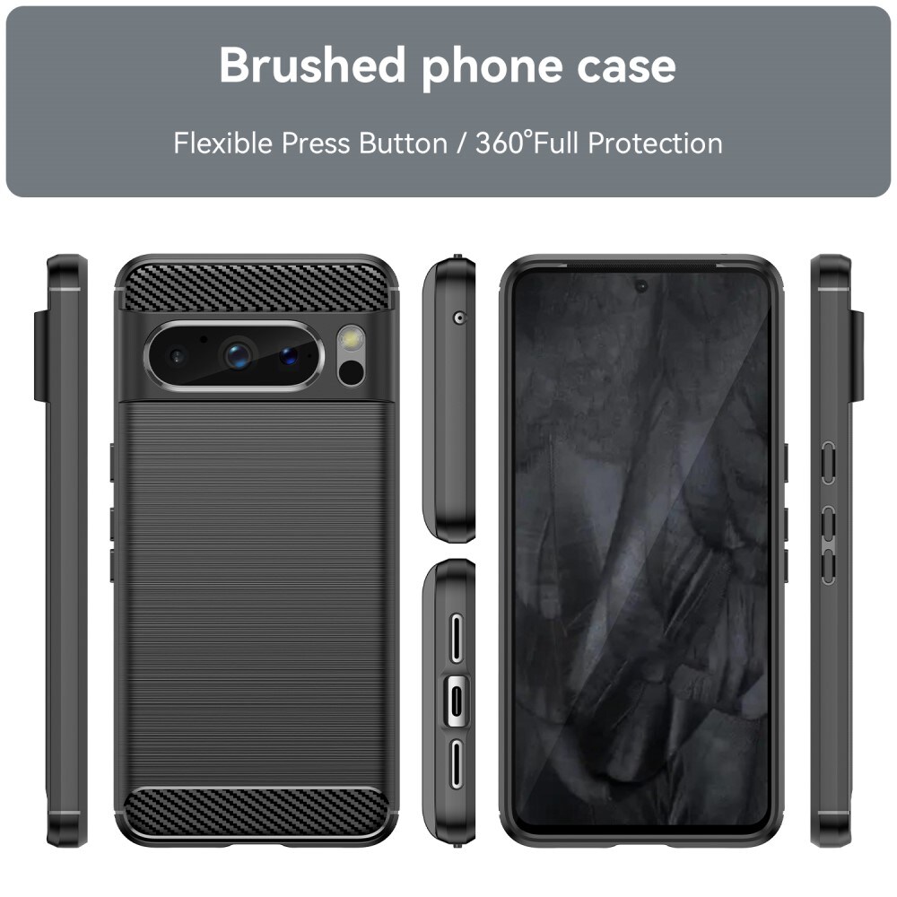 Google Pixel 8 Pro TPU-cover Brushed, Sort