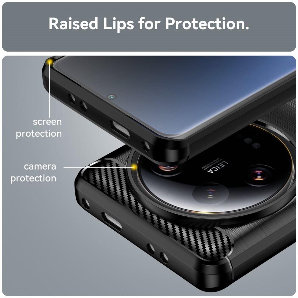 Xiaomi 13 Ultra TPU-cover Brushed, Sort