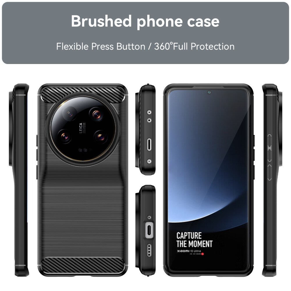 Xiaomi 13 Ultra TPU-cover Brushed, Sort