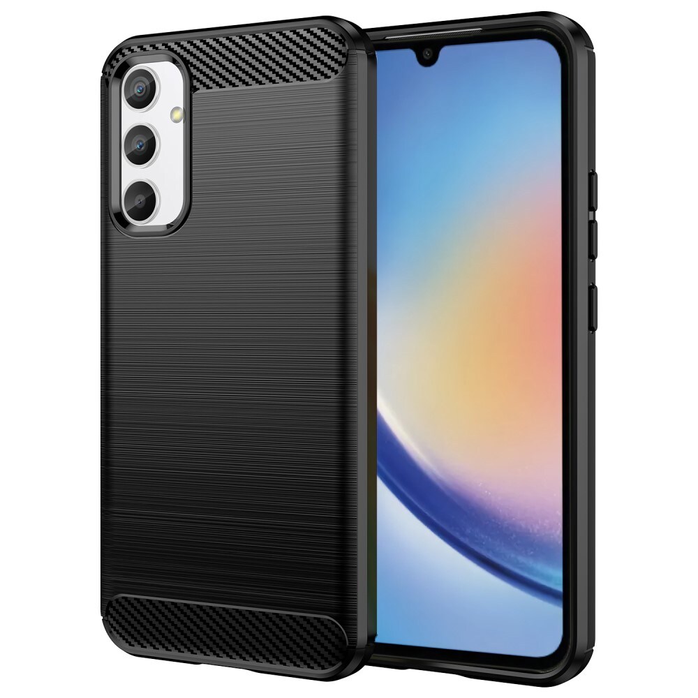 Samsung Galaxy A34 TPU-cover Brushed, Sort