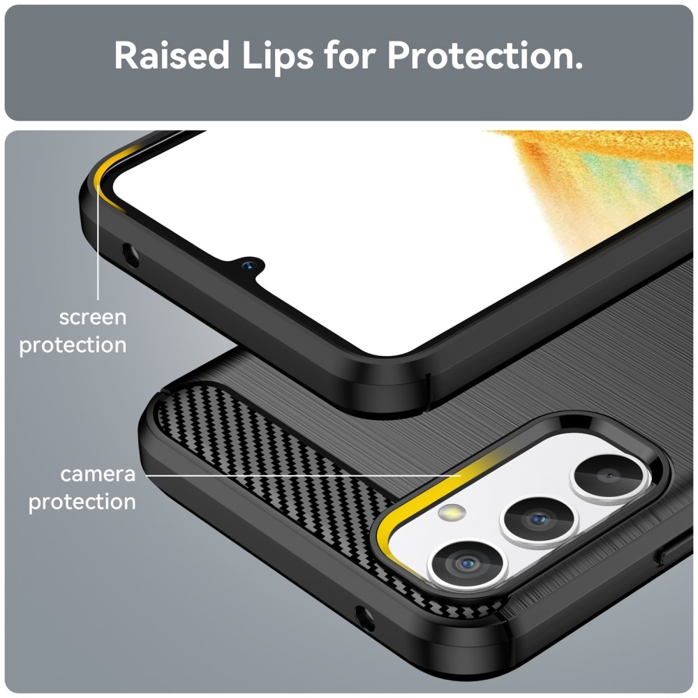 Samsung Galaxy A34 TPU-cover Brushed, Sort