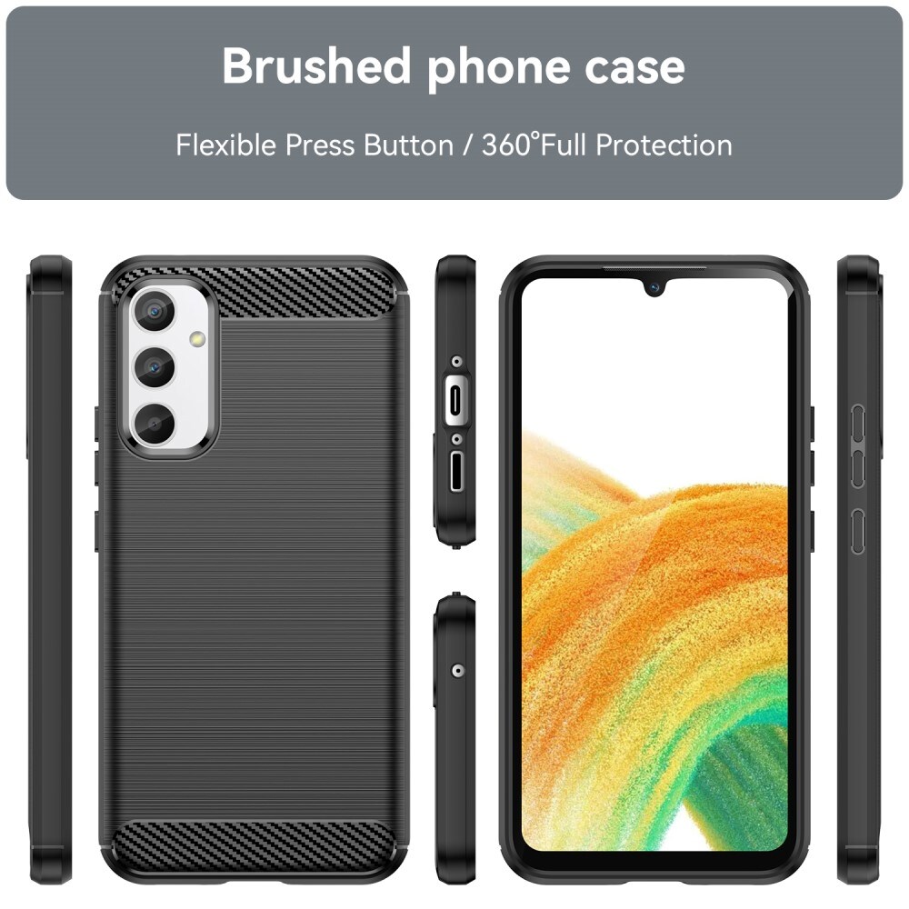 Samsung Galaxy A34 TPU-cover Brushed, Sort