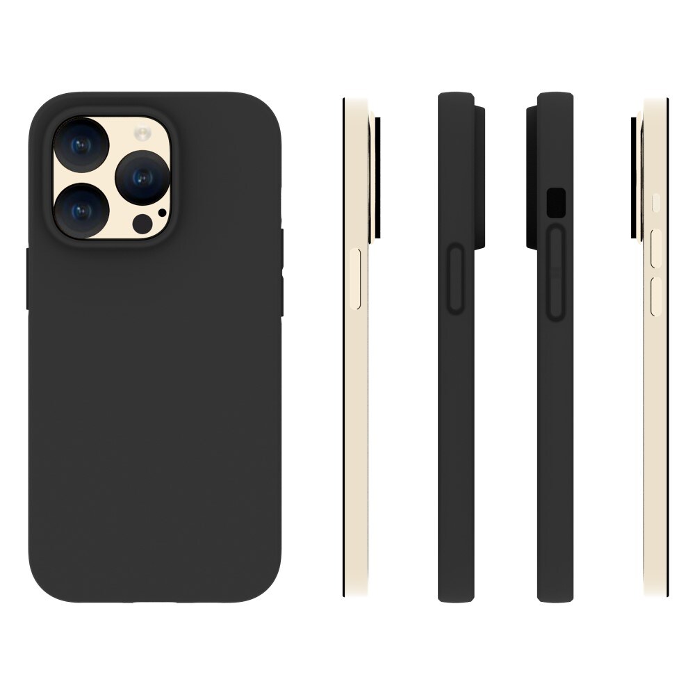 iPhone 15 Pro Mobilcover i TPU, Sort
