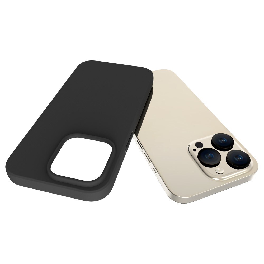 iPhone 15 Pro Mobilcover i TPU, Sort